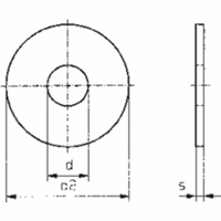 toolcraft 3,2 D9021:A2K 194723 Onderlegringen Binnendiameter: 3.2 mm M3 DIN 9021 Staal verzinkt 100 stuks