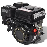 vidaXL Benzinemotor 6,5 PK 4,8 kW zwart