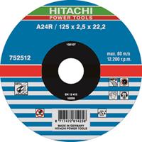 Hitachi Doorslijpschijf kom voor metaal 125 x 2.5mm