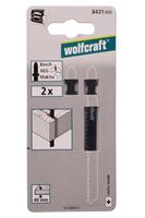 Wolfcraft 8434000 HCS Decoupeerzaagblad - T-schacht - 53mm - Staal / Blik (2st)
