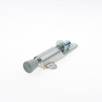 Kws Deurvastzetter aluminium/zilver met rubber dop en veer 25mm 1024-02