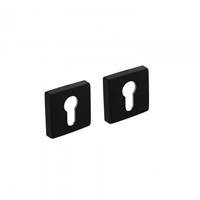 intersteel Profielcilinderplaatjes vierkant 7mm nokken - alu mat zwart