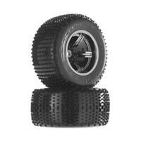 Dboots Dirtrunner St Tire Set Glued (blackchrome) (2pcs/rear) (AR550009)