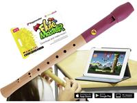 Voggenreiter Flute Master (App) mit Blockflöte aus Holz-Kunststoff (barocke Griffweise)