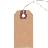 9x Cadeau tags/labels kraftpapier/karton 9 cm Bruin