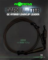Korda Dark Matter Leader QC Hybrid Clip - Weed - 40lb - 1.00m