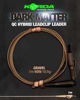 Korda Dark Matter Leader QC Hybrid Clip - Gravel - 40lb - 1.00m
