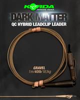 Korda Dark Matter Leader QC Hybrid Clip - Gravel - 40lb - 50cm