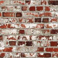 Dutch Wallcoverings Behang Brick Rood