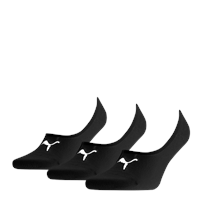 Puma 3-pack Sneaker Sokken / Footies Zwart - Unisex
