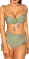 cosmodacollection Sexy PushUp Bikini with wire & removable straps Khaki