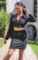 exclusivepremium Kadie Boucle Mini Skirt Black