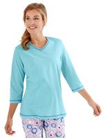 Your look for less! Dames Pyjama-Shirt turquoise