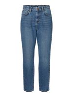 Noisy May High Wasited Loose Fit Jeans Dames Blauw