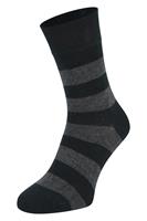 Boru Bamboe sokken met strepen-Black-43/45