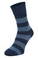 Boru Bamboe sokken met strepen-Navy-43/45