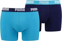puma Bodywear Boxers Lichtblauw En Navy Contrast Band 2-pack
