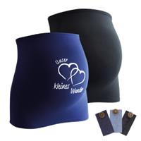 Mamaband Buikband 2-pack Onze kleine wonder + 3-pack broek uitbreiding zwart / donkerblauw
