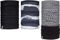 Avento sjaal Active heren polyester/fleece zwart/wit 3 stuks