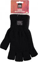 Heat Keeper handschoenen vingerloos acryl/polyester zwart 