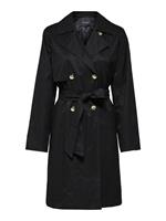Selected Double-breasted Trenchcoat Dames Zwart