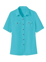 Your Look... for less! Dames Overhemdblouse turquoise Größe
