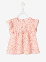 VERTBAUDET Baby T-shirt met bloemenprint oranje met print