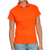 B&c Oranje poloshirt basic van katoen voor dames - katoen - 180 grams - polo t-shirts - Koningsdag of EK / WK supporter kleding