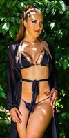 Cosmoda Collection Sexy halter-bikini met verwijderbare pads zwart