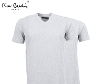 Pierre Cardin T-Shirts V-hals S - Grijs 2 Pack