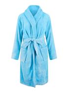 Relax Company fleece badjas licht blauw