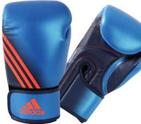 Adidas Speed 200 bokshandschoenen (Kleur: blauw/oranje, Maat bokshandschoen: 10 Oz)