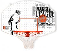 Newport basketbalring met bord 90 x 60 cm wit/oranje