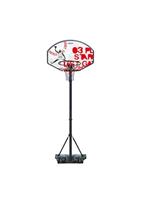 Avento basketbalstandaard 140 213 cm PE zwart/wit/rood