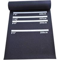 HOMCOM dartmat rubberen mat toernooi dartstapijt slipvast rubber zwart 300x61x0,3 cm | Aosom Netherlands
