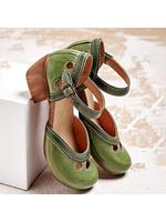 BERRYLOOK Women's retro block heel sandals