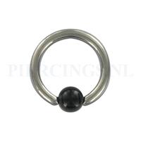 Piercings.nl BCR 1.6 mm acryl zwart bruis