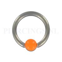 Piercings.nl BCR 1.6 mm acryl balletje bruis oranje