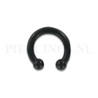 Piercings.nl Circulair barbell 3 mm flexibel zwart