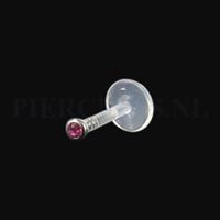 Piercings.nl Labret 1.2 mm flexibel roze