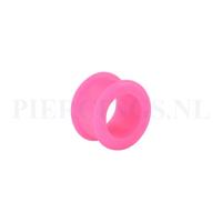 Piercings.nl Tunnel siliconen double flared roze 17 mm