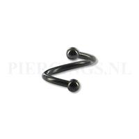 Piercings.nl Twister 1.6 mm zwart M