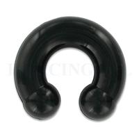 Piercings.nl Circulair barbell 10 mm flexibel zwart