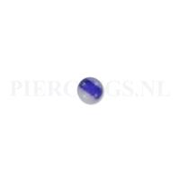 Piercings.nl Balletje 1.6 mm acryl lichtblauw met band