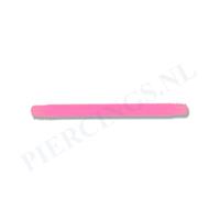 Piercings.nl Staafje barbell flexibel acryl 16 mm roze