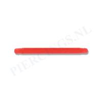 Piercings.nl Staafje barbell flexibel acryl 16 mm rood