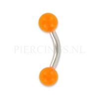 Piercings.nl Banana 1.6 mm 8 mm acryl oranje