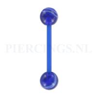 Piercings.nl Tongpiercing flexibel marmer blauw