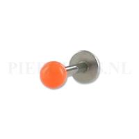 Piercings.nl Labret 1.2 mm acryl oranje