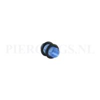 Piercings.nl Plug acryl blauw 6 mm 6 mm